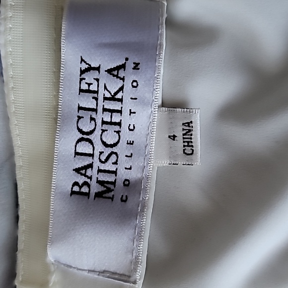 Badgley Mischka Collection Halter Floral Maxi Dress, Size 4, Color White Floral - Picture 14 of 14